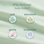 PurComfy Supersoft Burp Cloths, Premium Bamboo Viscose Baby Burp Cloths - Image 8