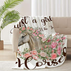 Just A Girl Who Loves Horses Blanket - Image 4