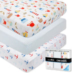 GROW WILD Nautical & Ships Baby Crib Sheets by %E2%80%8EGrowWild