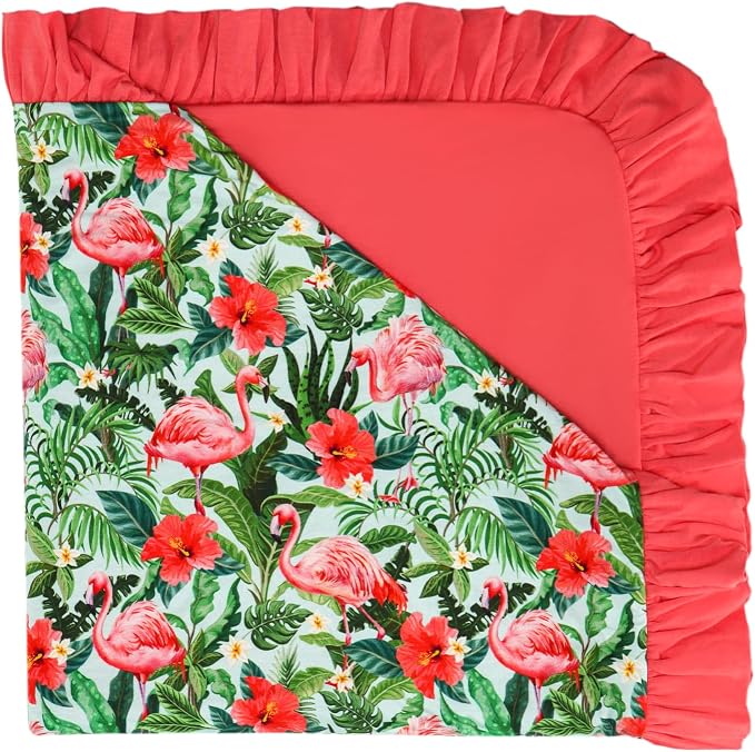 Premium Baby Blanket for Girls, Stretchy Quilt, Soft Crib Bedding for Newborn by DreamHalo