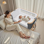 Baby Bassinet Bedside Sleeper CPSC Certified 3-in-1 Portable Crib - Image 3