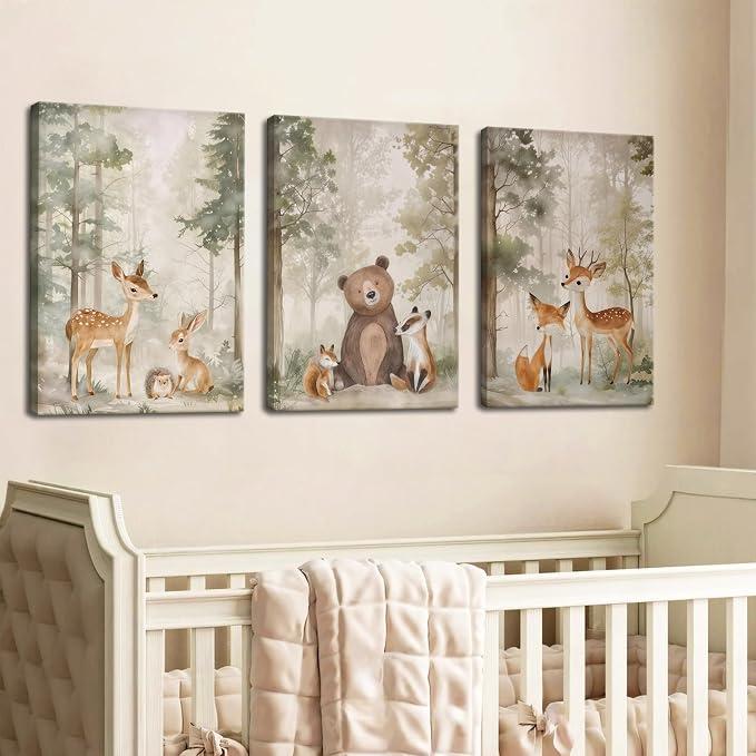 Nursery Canvas Wall Art Set of 3 - Image 7