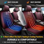 OASIS AUTO Car Seat Covers Premium Waterproof Faux Leather Cushion Universal - Image 4