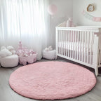 ONASAR Light Pink Round Area Rugs 2ft - Image 8