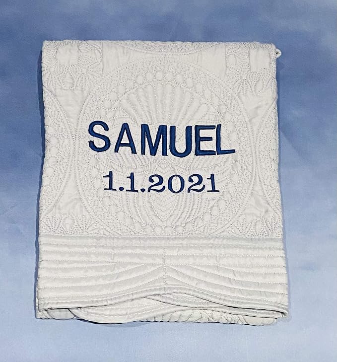 Personalized Baby Blanket Baby Quilt Monogrammed Blankets - Image 2