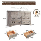 T4TREAM Farmhouse 7 Drawers Dresser - Image 2