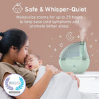 Pure Enrichment PureBaby Ultrasonic Cool Mist Humidifier & Soft Glow Night Light - Image 2