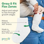 Fruit of the Loom Baby 14-Pack Grow & Fit Flex Zones Cotton Stretch Socks - Image 3