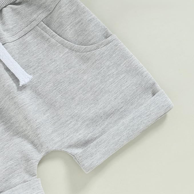 Rtnnsbbfcm Newborn Baby Boy Summer Clothes Short Sleeve Color Block Front - Image 6