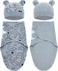 Cinaci 2 Pack Adjustable Soft Cotton Blend Newborn Baby Receiving Swaddle by Cinaci
