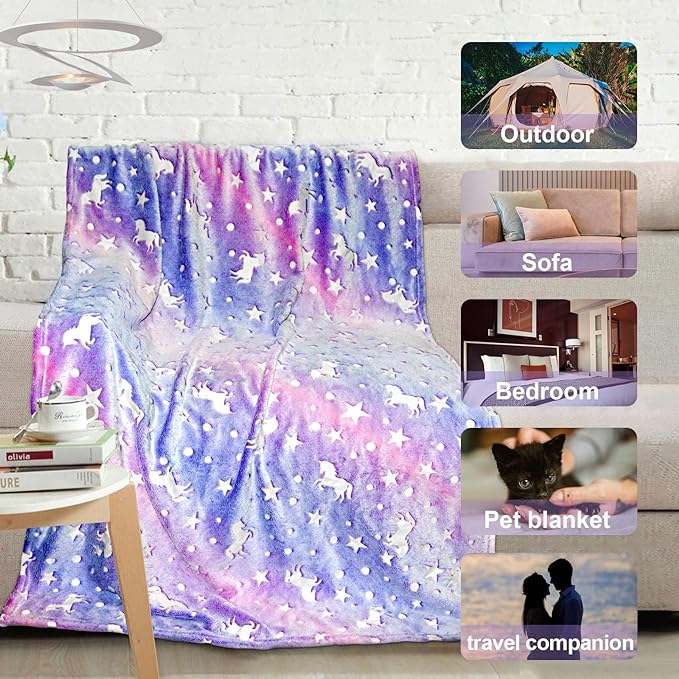 TEHALK Personalized Unicorn Blanket - Image 6