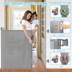 55 Inch Retractable Baby Gates Extra Wide, 41 Inch Reinforced Extra Tall Gate - Image 5