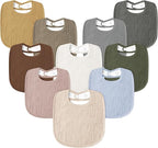 Susurration Muslin Baby Drool Bibs 10Pack Soft Square Adjustable Bandana Bibs by Susurration