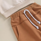 Toddler Baby Boy Clothes Solid Color Long Sleeve Crewneck Sweatshirt Top Casual - Image 5