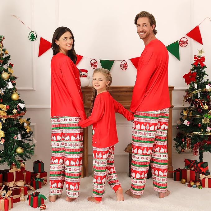 Weixinbuy Family Pajamas Set Christmas Pjs Matching Clothes Pajamas - Image 5