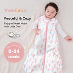Yoofoss Baby Sleep Sack 0-6 Months 0.5 Tog Wearable Blanket - Image 6