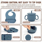 Silicone Feeding Set, Led Weaning Supplies, Food Tableware Suction Plate - Image 5