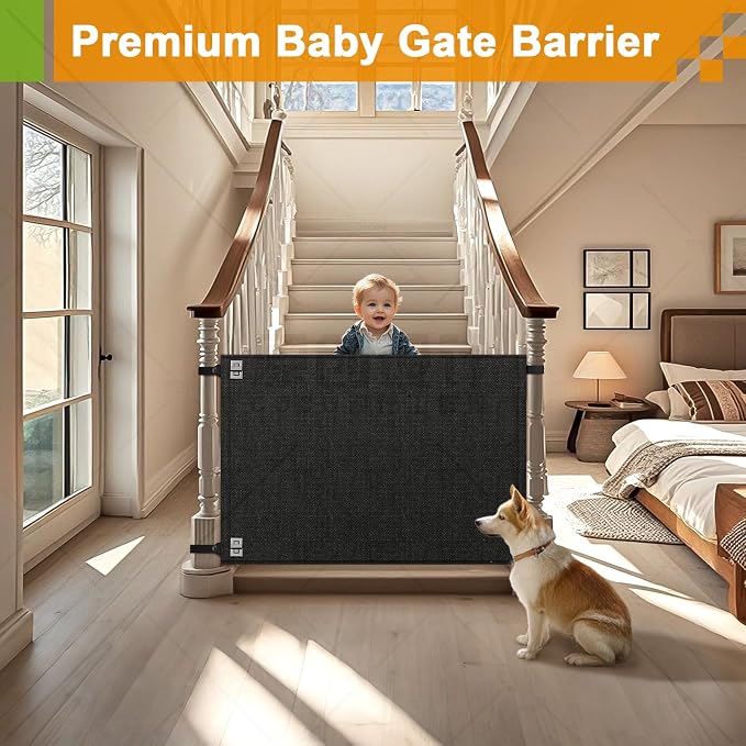 Baby Fabric Gate for Stairs Banisters - Image 3