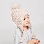 LANGZHEN Toddler Kids Infant Winter Hat, Earflap Knit Warm Cap Fleece Lined - Image 3