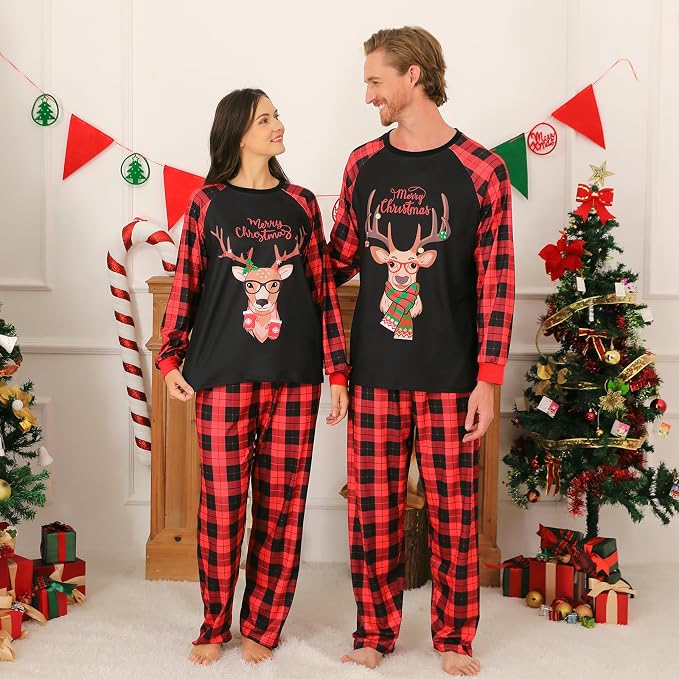 Weixinbuy Family Pajamas Set Christmas Pjs Matching Clothes Pajamas - Image 4