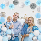 Ouddy Party Blue Baby Shower Decorations - Image 7