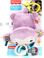 Fisher-Price Baby Stroller Toy Sing & Go Purple Monkey Musical Sensory Plush - Image 6