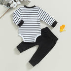 Newborn Baby Boy Girl Clothes Ribbed Knitted Long Sleeve Romper Pants Solid - Image 7