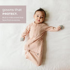 goumikids Viscose Made from Bamboo Organic Cotton Convertible Baby Gown - Image 5
