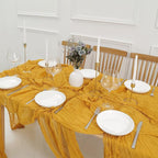 DOLOPL Mustard Yellow Cheesecloth Table Runner 13.3ft Boho Gauze Cheese Cloth - Image 6