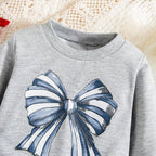Baby Girl Clothes Long Sleeve Fall Outfits Toddler Sweatsuit Striped Flare Pants - Image 2