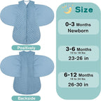 Fleece Newborn Sleep Sack Baby Swaddle, 3-Way Adjustable Wearable Blanket - Image 5