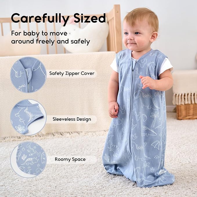 Yoofoss Baby Sleep Sack 18-24 Months 0.5 Tog Wearable Blanket - Image 3