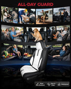 FREESOO Black White Front Car Seat Covers - Image 4