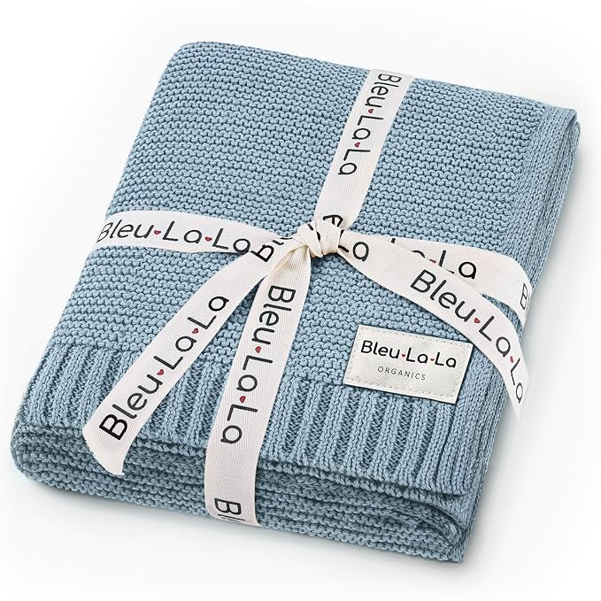 Organic Cotton Heritage Knit Receiving Blanket by BleuLaLa