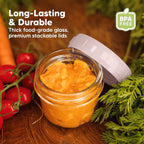 KeaBabies 6pk 4oz Glass Baby Food Containers - Image 4