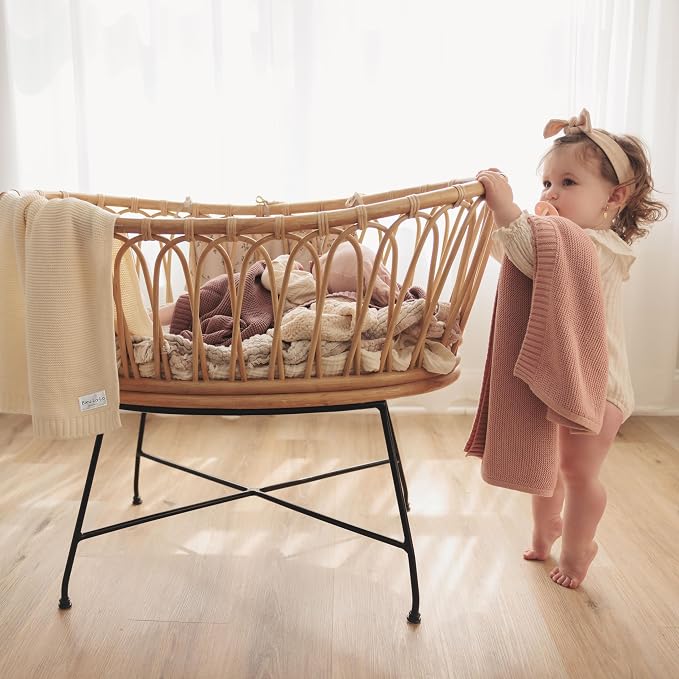 Heritage Knit Organic Receiving Swaddle Blanket - Image 6