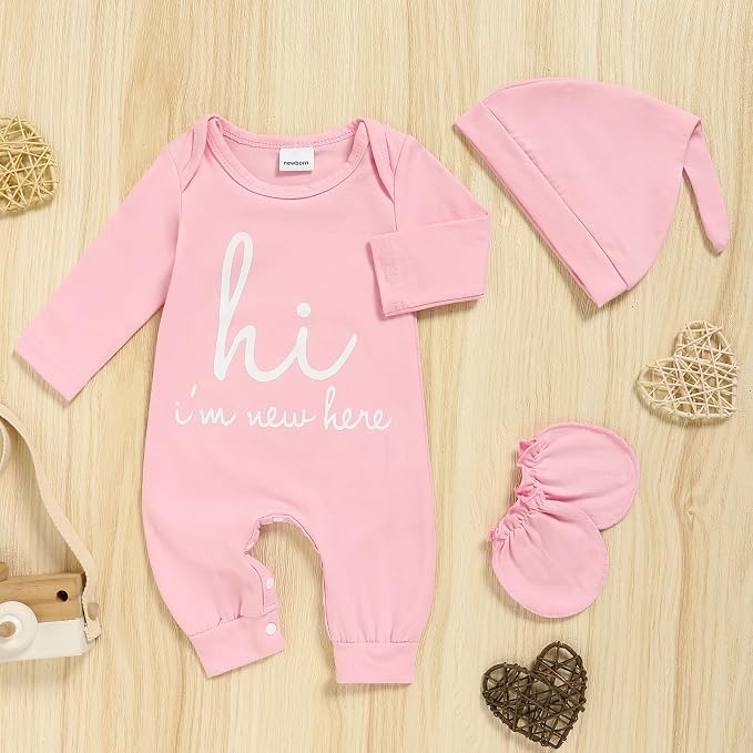 GRNSHTS Newborn Baby Boy Romper Coming Home Outfits Letter Print Bodysuit - Image 2