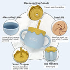 Honey Jar Pot 3-in-1 Silicone Training Cup 8.5oz, Baby Sippy Cup - Image 5