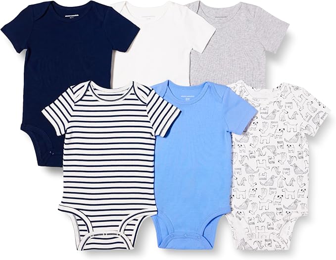 Amazon Essentials Unisex Toddlers and Babies’ Short-Sleeve Bodysuits by AmazonEssentials