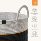 LA JOLIE MUSE Woven Basket Rope Storage Baskets - Image 5