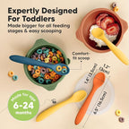 KeaBabies Silicone Baby Spoons, Self Feeding 6-12 months - Image 2