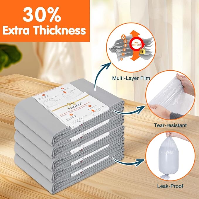 8 Pack Refills Compatible with DEKOR CLASSIC Diaper Pails | 20% Extra Length - Image 4