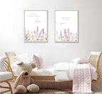 KADEYEE 2 Pcs Wildflower Nursery Wall Art Boho Flower Botanical Sentence Wall - Image 6