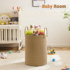 Laundry Basket, Woven Cotton Rope Laundry Hamper, 60L - Image 4