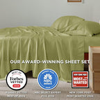 Bedsure Queen Sheet Set, Rayon Derived from Bamboo, Cooling Sheets, Breathable - Image 2
