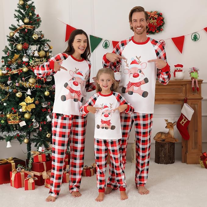 Weixinbuy Family Pajamas Set Christmas Pjs Matching Clothes Pajamas - Image 5