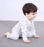 Owlivia Organic Cotton Baby Boy Girl Zip up Sleep 'N Play Pjs, Long Sleeve - Image 3