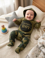 Fommy Newborn Baby Boy Clothes Plaid Letter Print Long Sleeve Hoodies + Long - Image 4