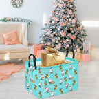 Rectangle Basket, Kids Organizer, Santa Deer Pattern Toy Storage Cube, Clothes - Image 2