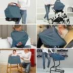 Breathable Car Seat Cover for Babies – Multi-Purpose Soft Rayon Nursing Cover - Image 7